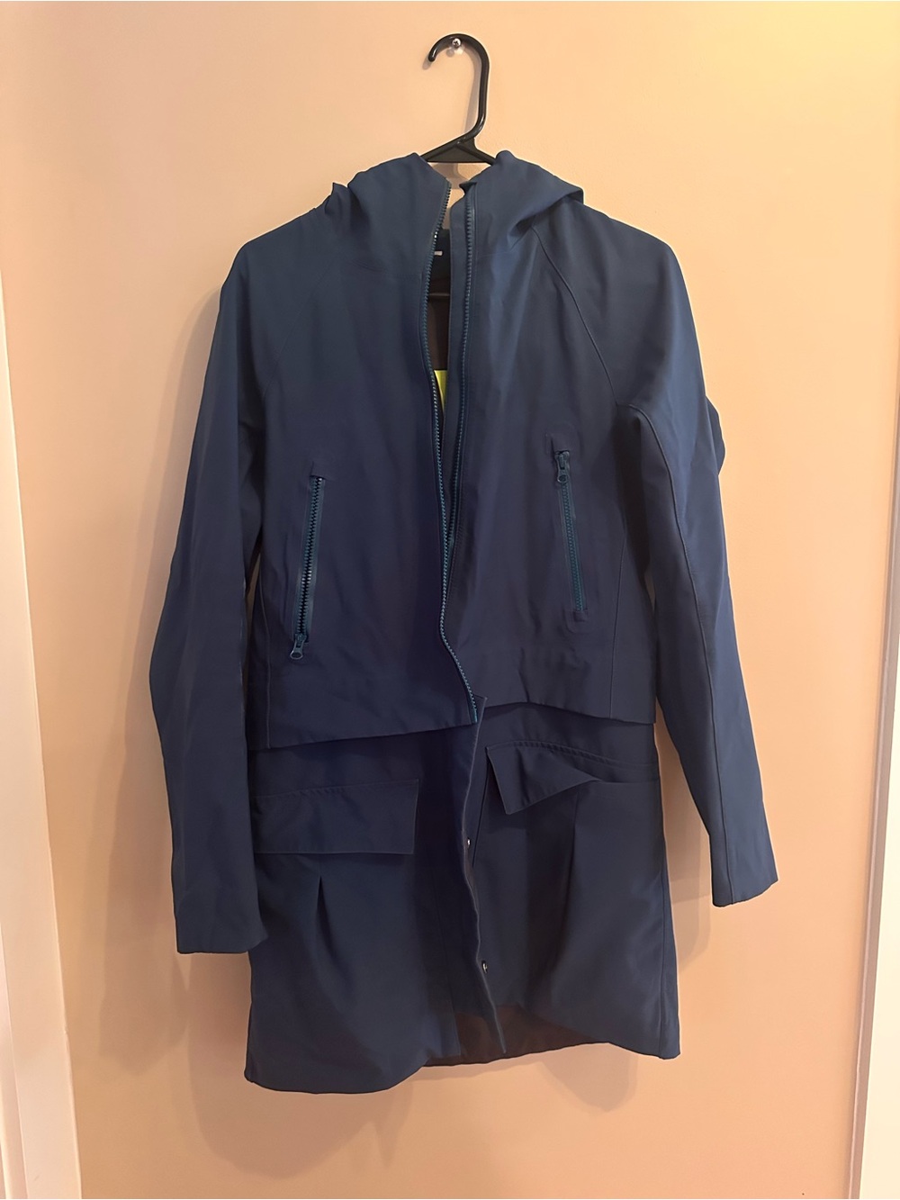 lululemon athletica Dark Teal Hooded Trench Coat